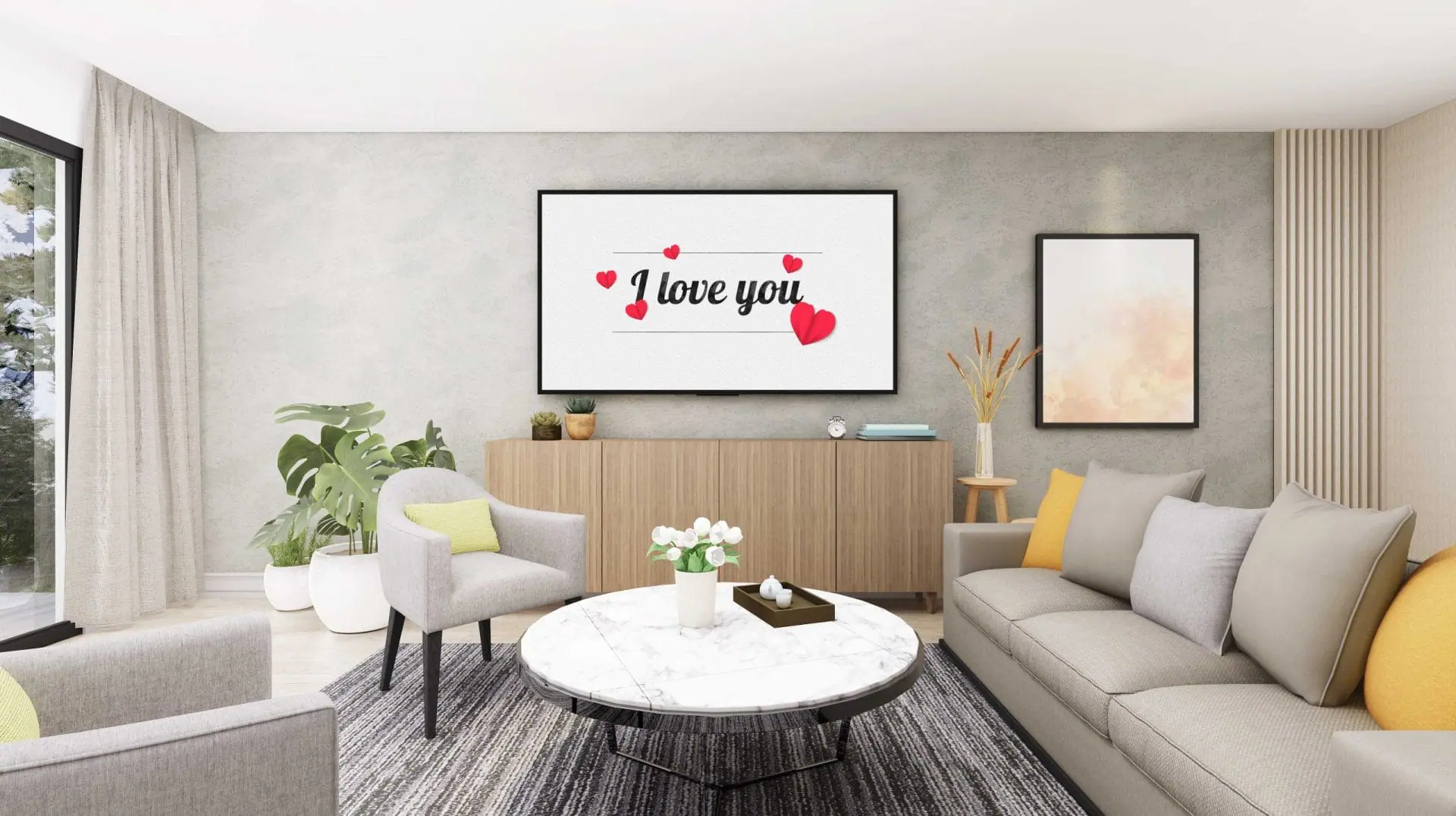 Valentine's Day Frame TV Art I Love You 3 Valentine's Day Frame TV Art I Love You - Image 3
