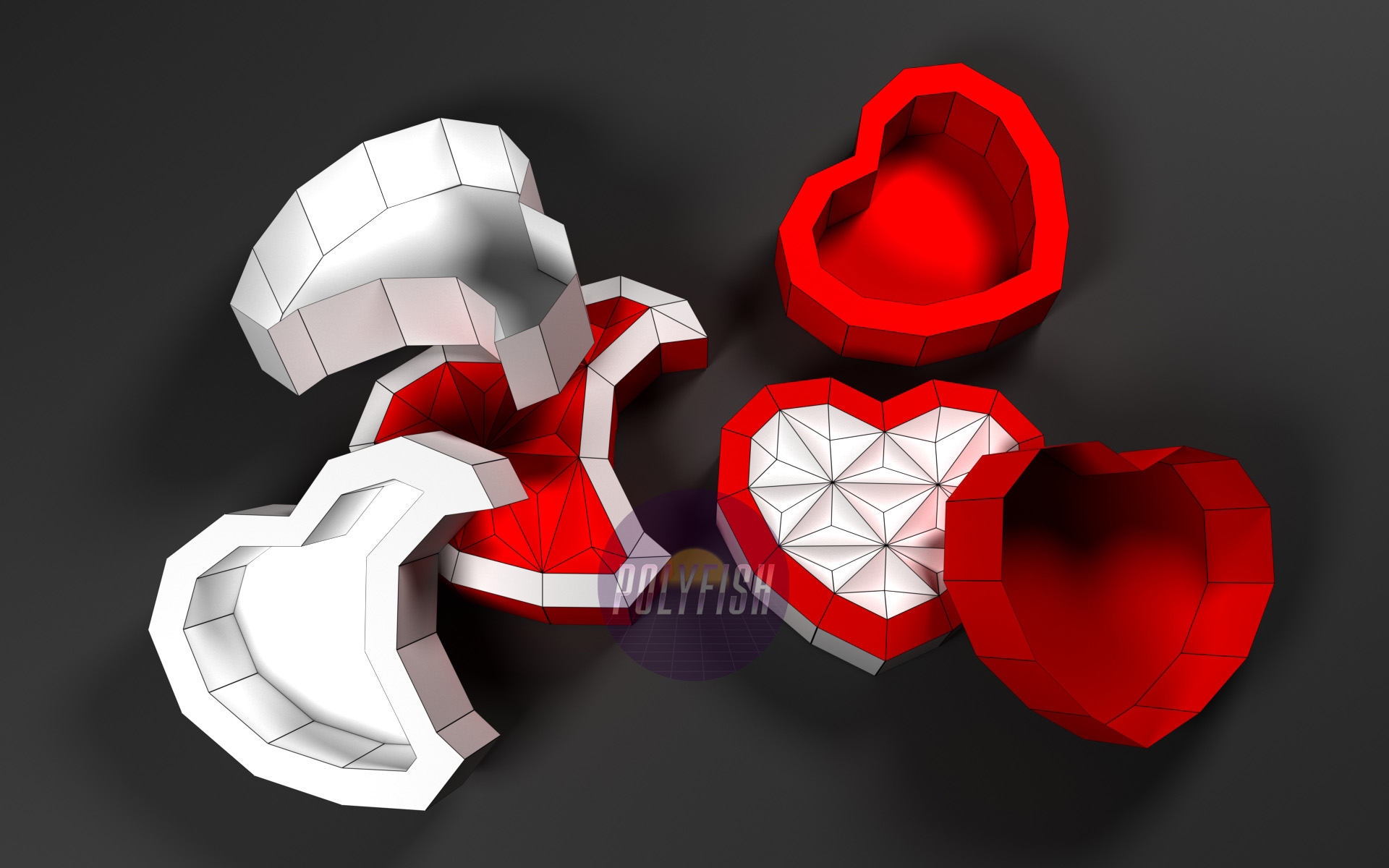DIY Two Hearts Box template Papercraft PDF 4 DIY Two Hearts Box template Papercraft PDF - Image 4