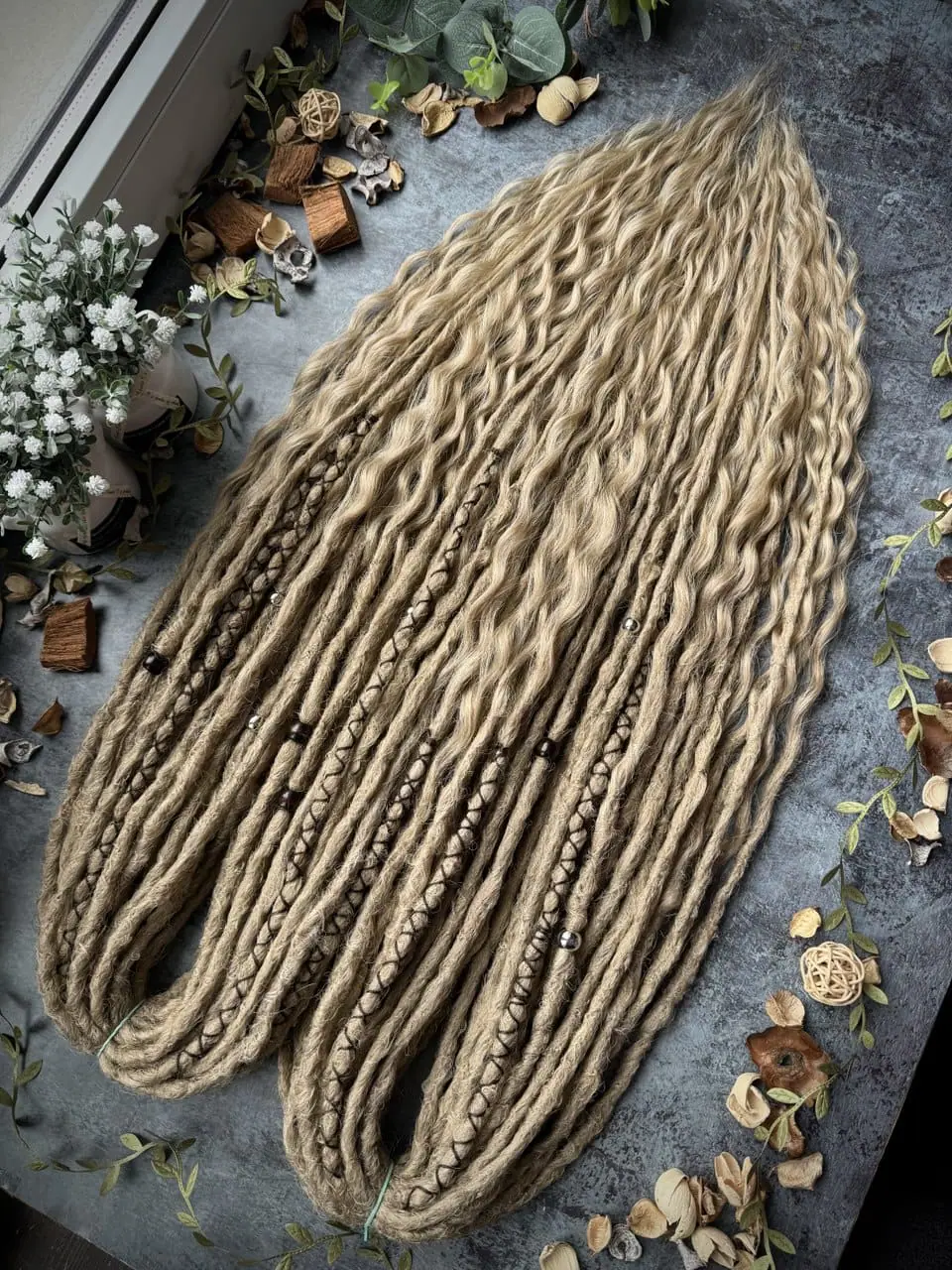 In stock medium blonde dreadlocks and curls 8 In stock medium blonde dreadlocks and curls - Image 8