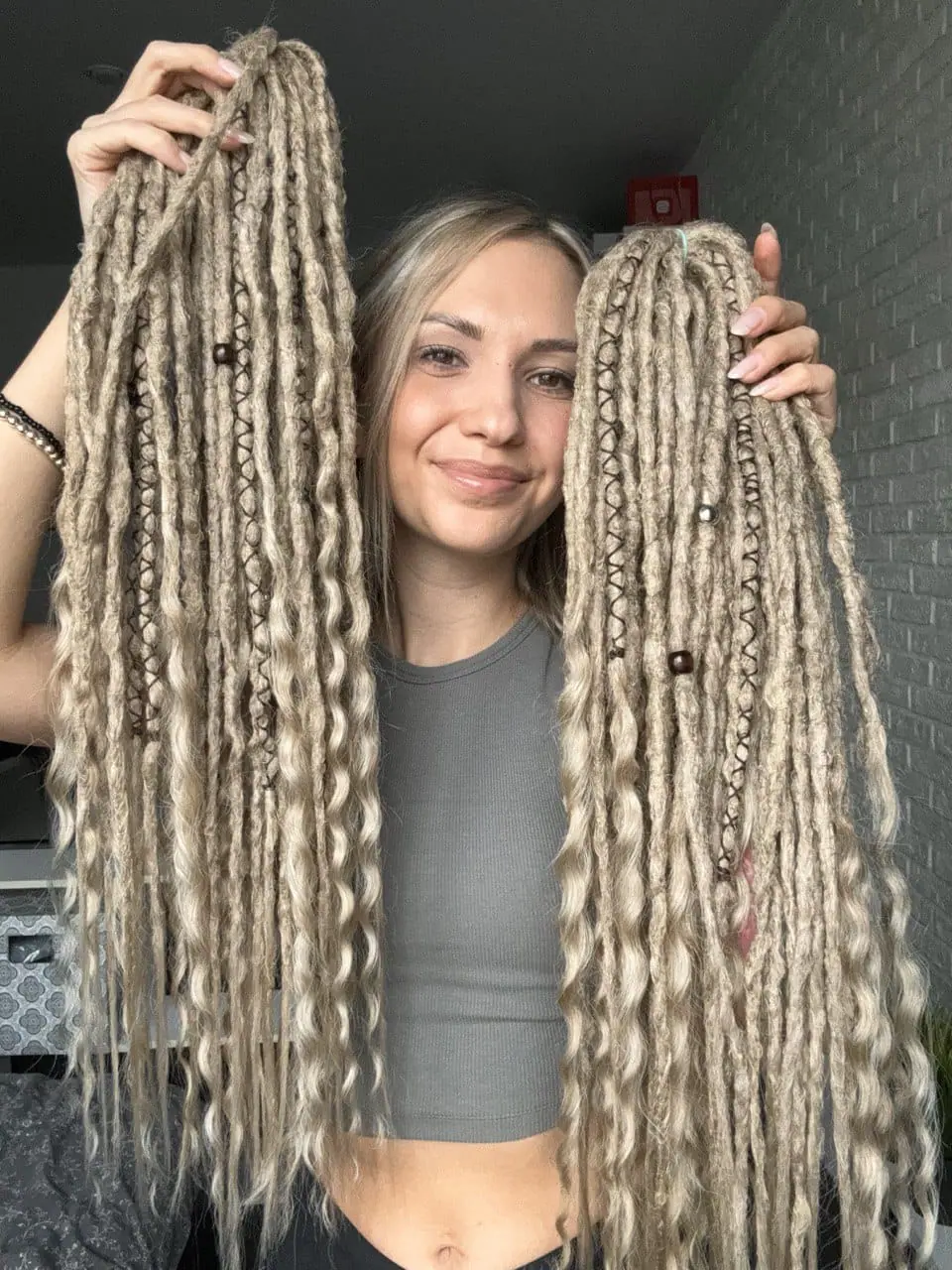 In stock medium blonde dreadlocks and curls 5 In stock medium blonde dreadlocks and curls - Image 5
