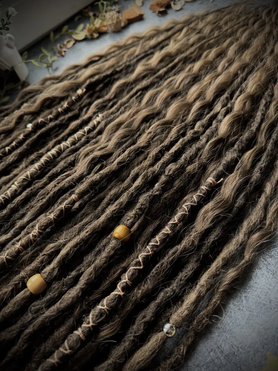 In stock medium brown dreadlocks and curls 3 In stock medium brown dreadlocks and curls - Image 3