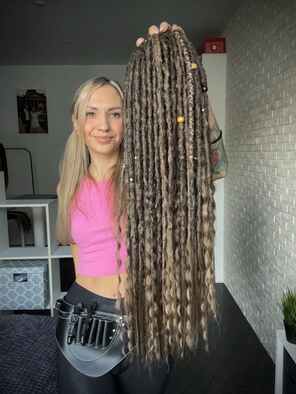 In stock medium brown dreadlocks and curls 10 In stock medium brown dreadlocks and curls - Image 10