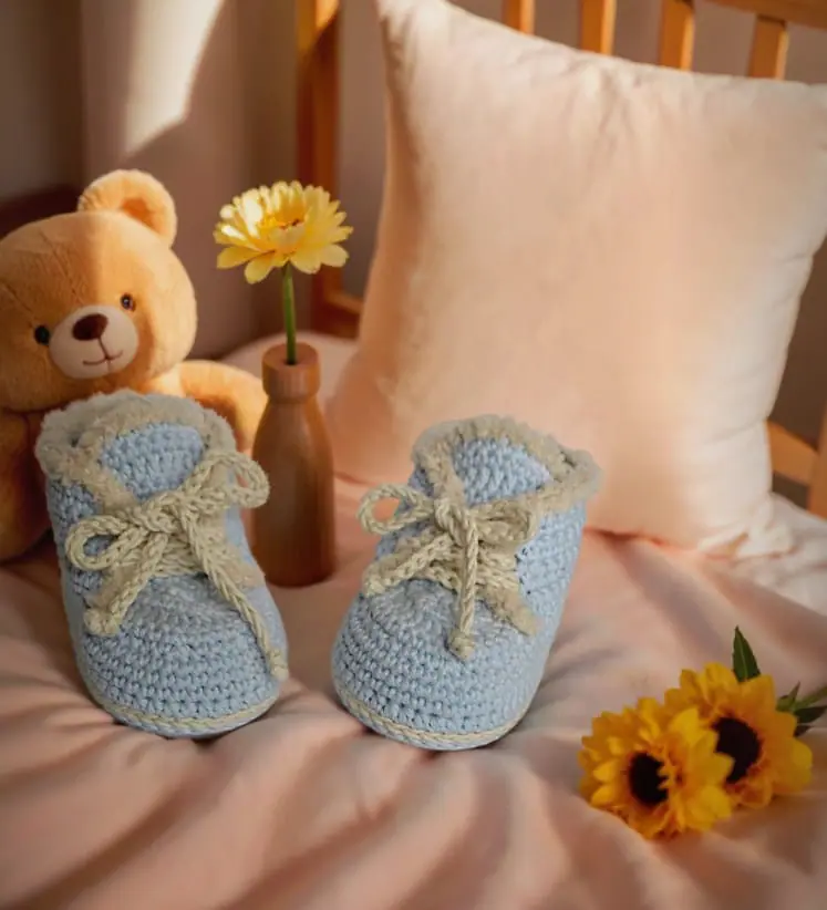 Baby shoes Crochet pannern Baby booties for baby 1 - 3 month 2 Baby shoes Crochet pannern Baby booties for baby 1 - 3 month - Image 2