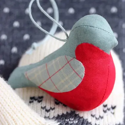 PDF Bullfinch Christmas Ornament Sewing Pattern