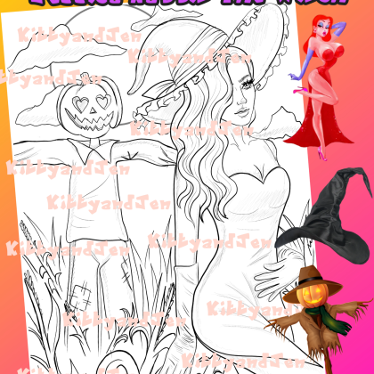 The single coloring page "Jessica the Witch"