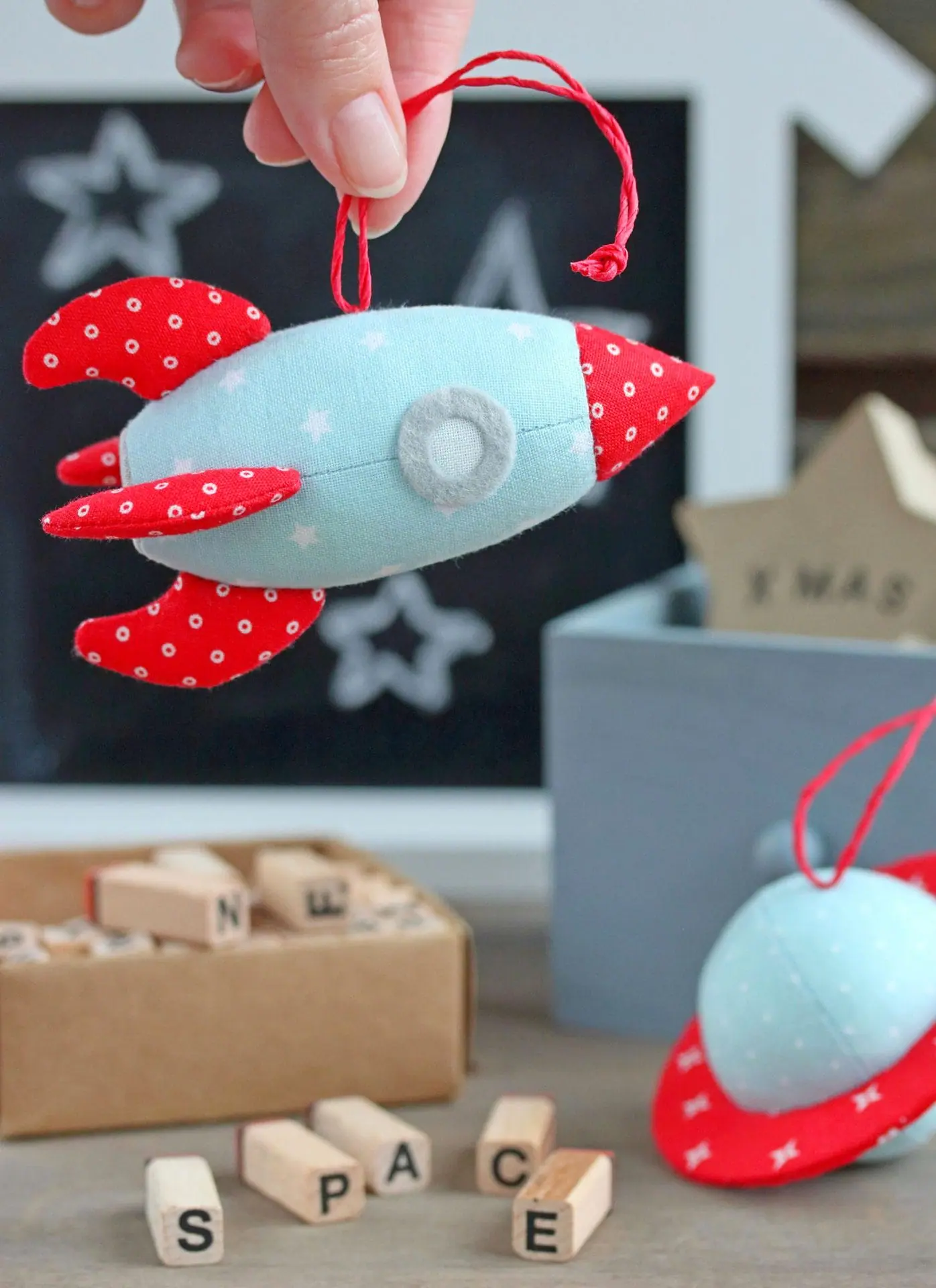 PDF Spaceship and Planet Christmas Ornaments Sewing Pattern 1 PDF Spaceship and Planet Christmas Ornaments Sewing Pattern