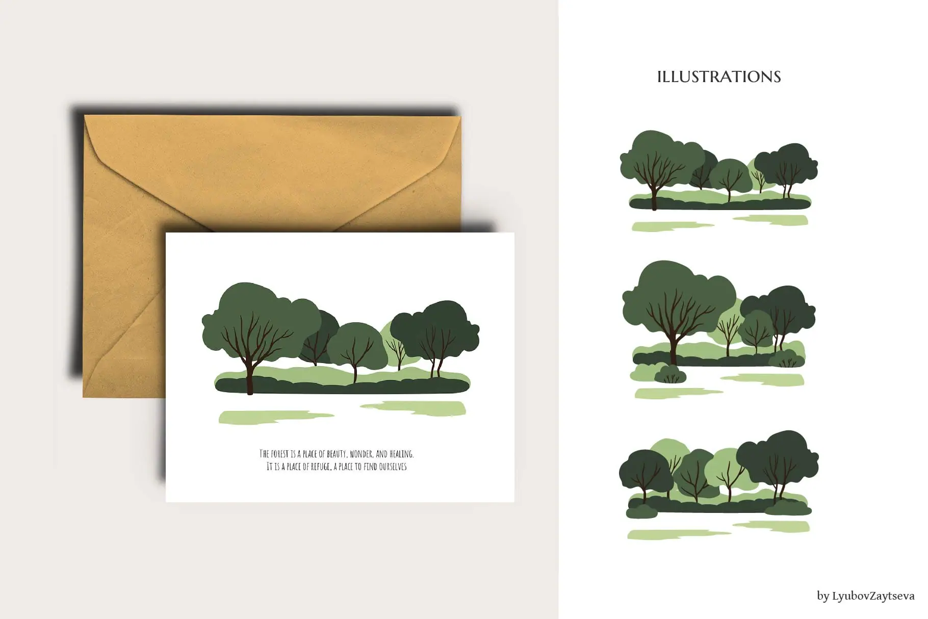 Flat Vector Illustrations of People in Park and Nature Scenes 3 Flat Vector Illustrations of People in Park and Nature Scenes - Image 3
