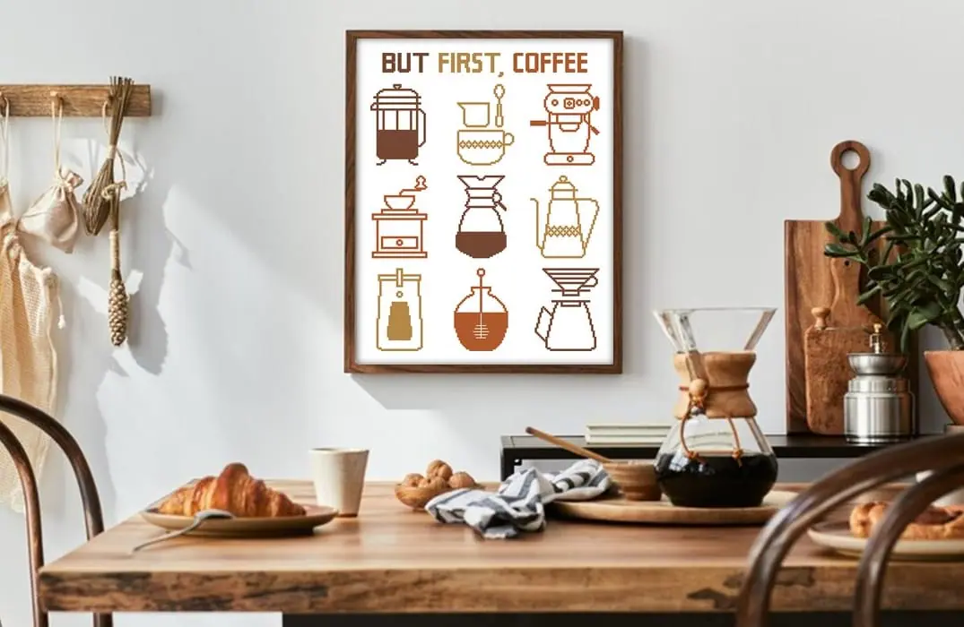 Cross Stitch Pattern Coffee Sampler For Beginner Modern Easy Food 2 Cross Stitch Pattern Coffee Sampler For Beginner Modern Easy Food - Image 2