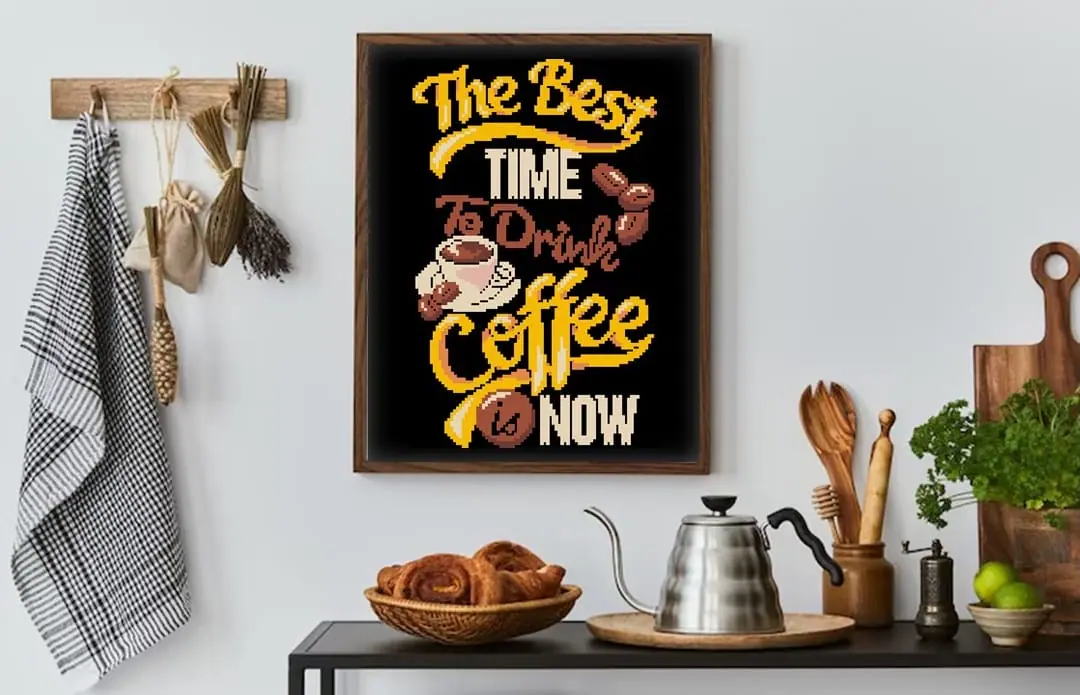 Cross Stitch Pattern Coffee Lettering Food Easy Kitchen Decor 2 Cross Stitch Pattern Coffee Lettering Food Easy Kitchen Decor - Image 2