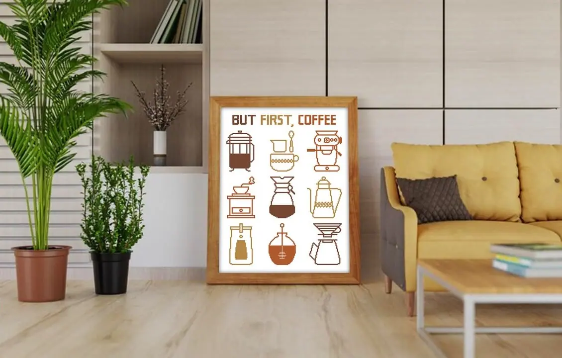 Cross Stitch Pattern Coffee Sampler For Beginner Modern Easy Food 4 Cross Stitch Pattern Coffee Sampler For Beginner Modern Easy Food - Image 4