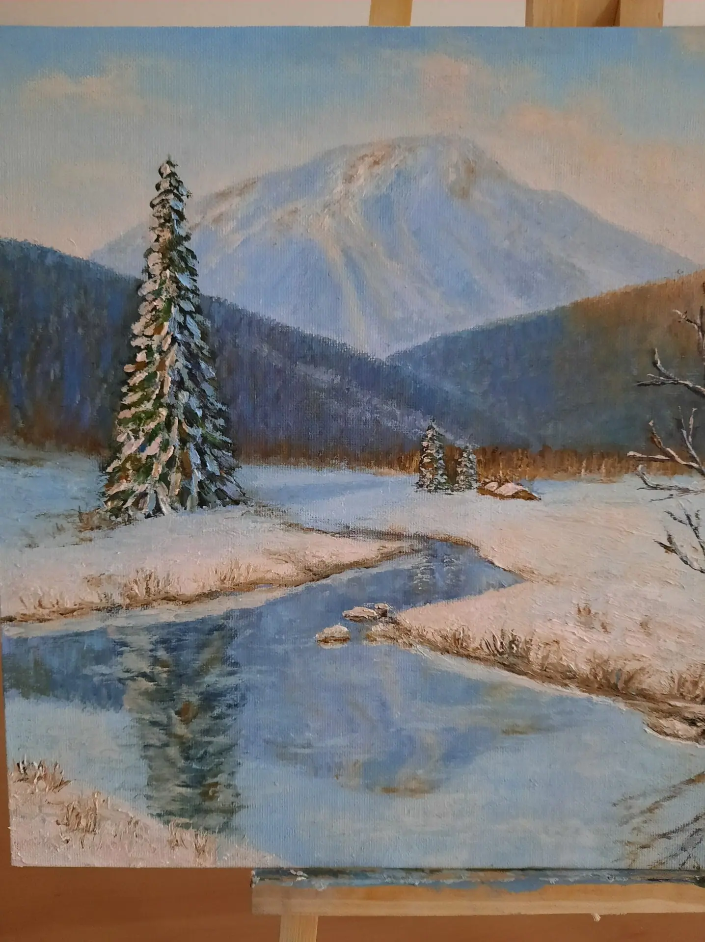 Winter landscape original oil painting. Free delivery 6 Winter landscape original oil painting. Free delivery - Image 6