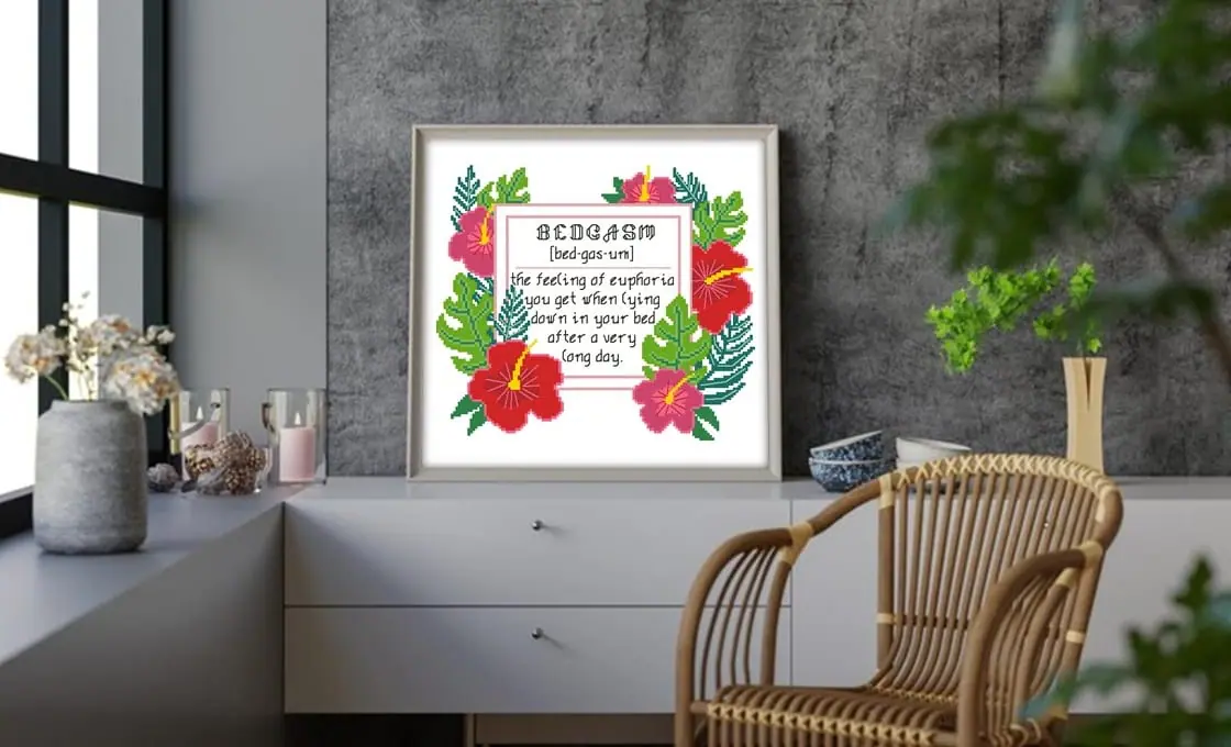 Cross Stitch Pattern Bedgasm Funny Subversive Easy Home Decor 3 Cross Stitch Pattern Bedgasm Funny Subversive Easy Home Decor - Image 3