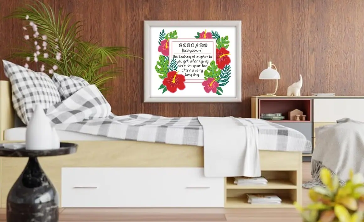 Cross Stitch Pattern Bedgasm Funny Subversive Easy Home Decor 4 Cross Stitch Pattern Bedgasm Funny Subversive Easy Home Decor - Image 4