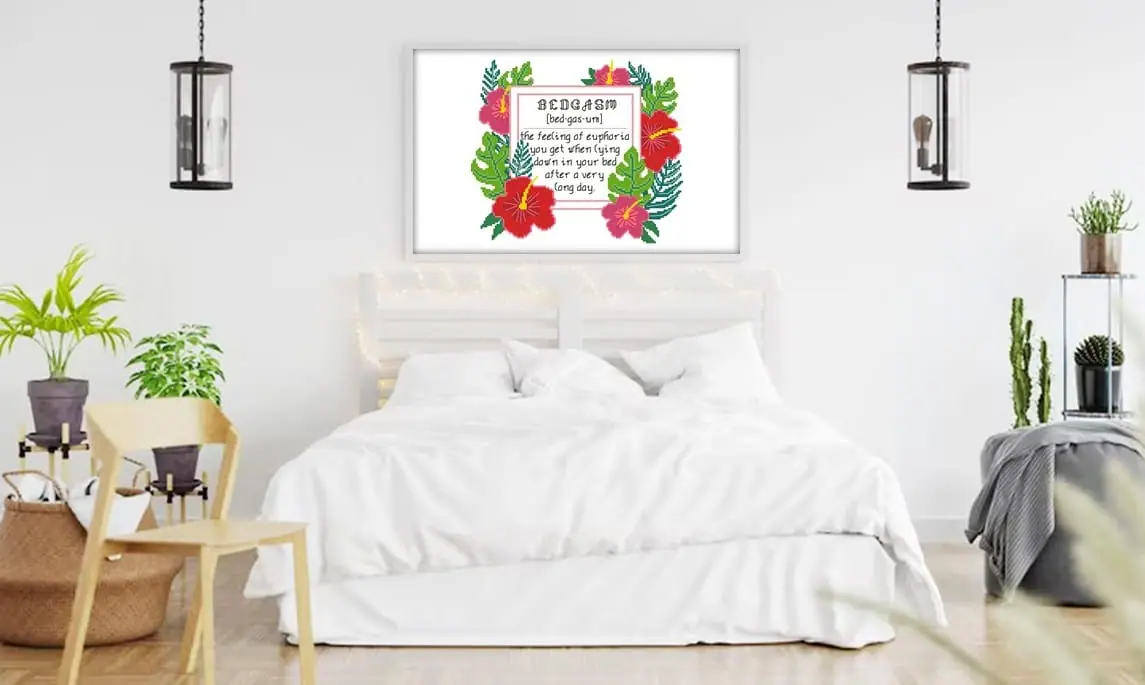 Cross Stitch Pattern Bedgasm Funny Subversive Easy Home Decor 7 Cross Stitch Pattern Bedgasm Funny Subversive Easy Home Decor - Image 7