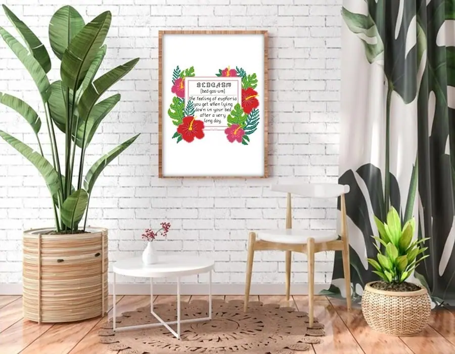 Cross Stitch Pattern Bedgasm Funny Subversive Easy Home Decor 5 Cross Stitch Pattern Bedgasm Funny Subversive Easy Home Decor - Image 5