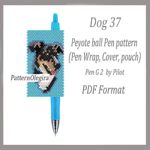 DOG 37 bead pattern PDF file Beading patterns Beading cover pen Beading pen wraps Olegirabeadpatterns