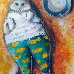 Download a digital printable postcard with cats