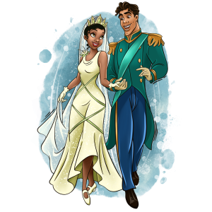 Princess Tiana and Prince Naveen PNG Sublimation design