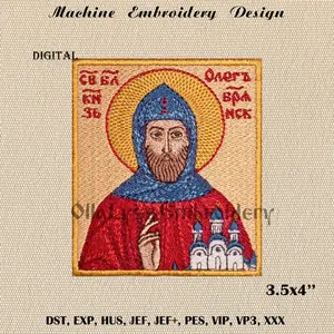 Icon of Oleg of Bryansk embroidery design