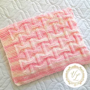 Step-by-Step Knitting Pattern Baby Blanket | V115