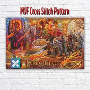 Lord Of The Rings Cross Stitch Pattern, Hobbit Embroidery Pattern