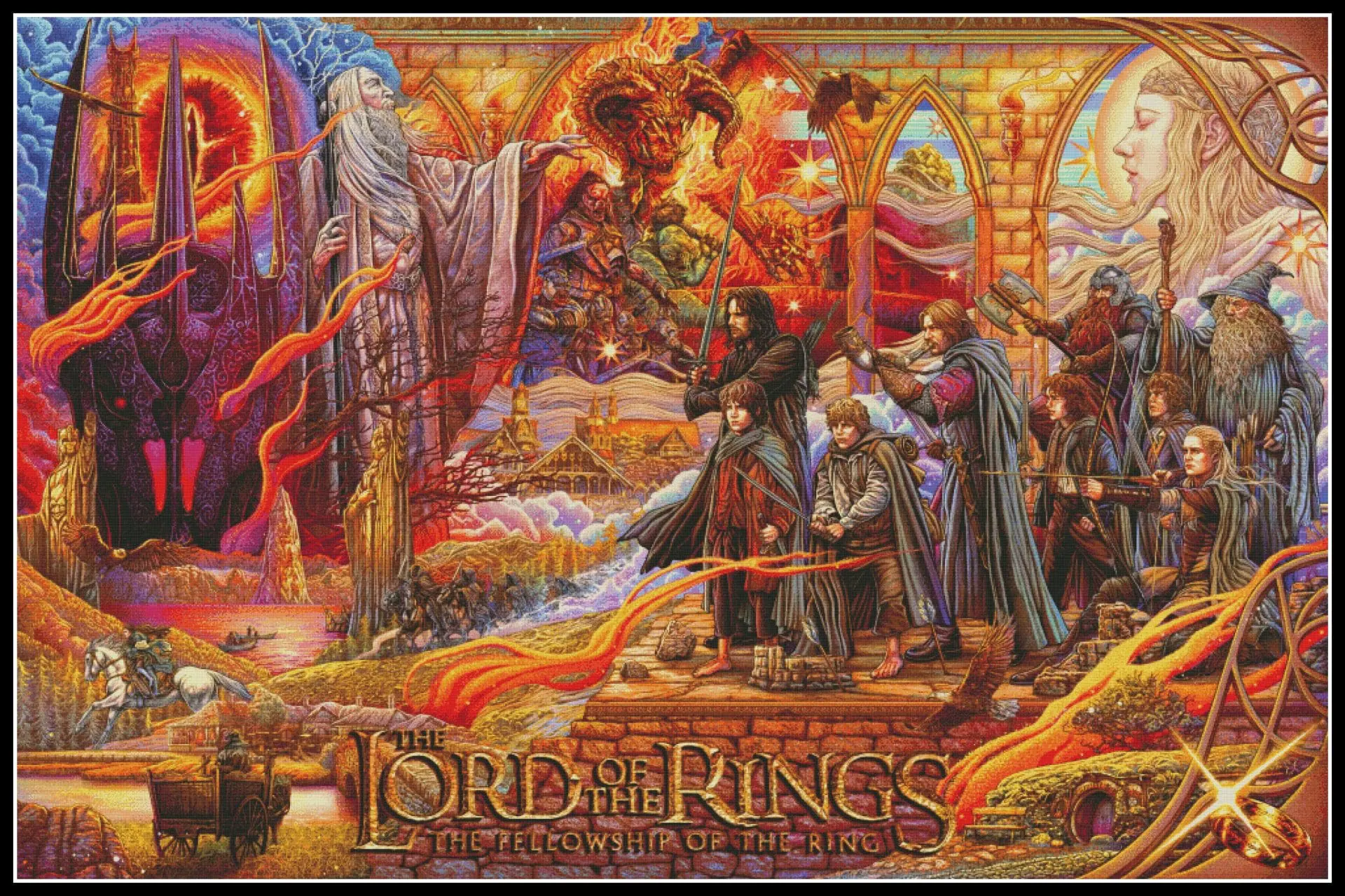 Lord Of The Rings Cross Stitch Pattern, Hobbit Embroidery Pattern 3 Lord Of The Rings Cross Stitch Pattern, Hobbit Embroidery Pattern - Image 3