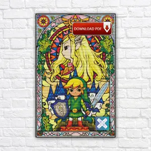 Legend Of Zelda Embroidery Design, Twilight Princess Cross Stitch