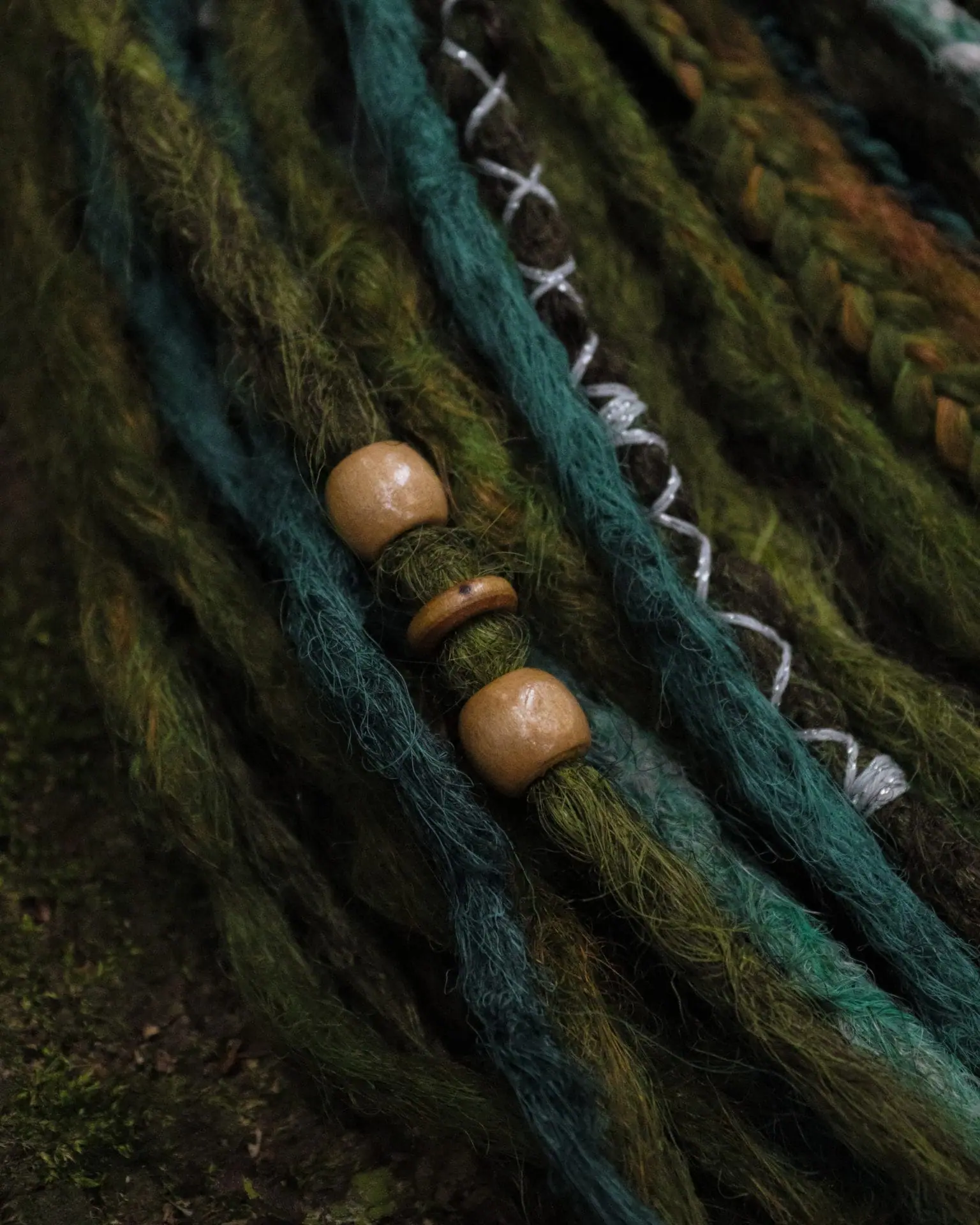 READY TO SHIP Forest de dreads, green and brown dreadlocks 4 READY TO SHIP Forest de dreads, green and brown dreadlocks - Image 4