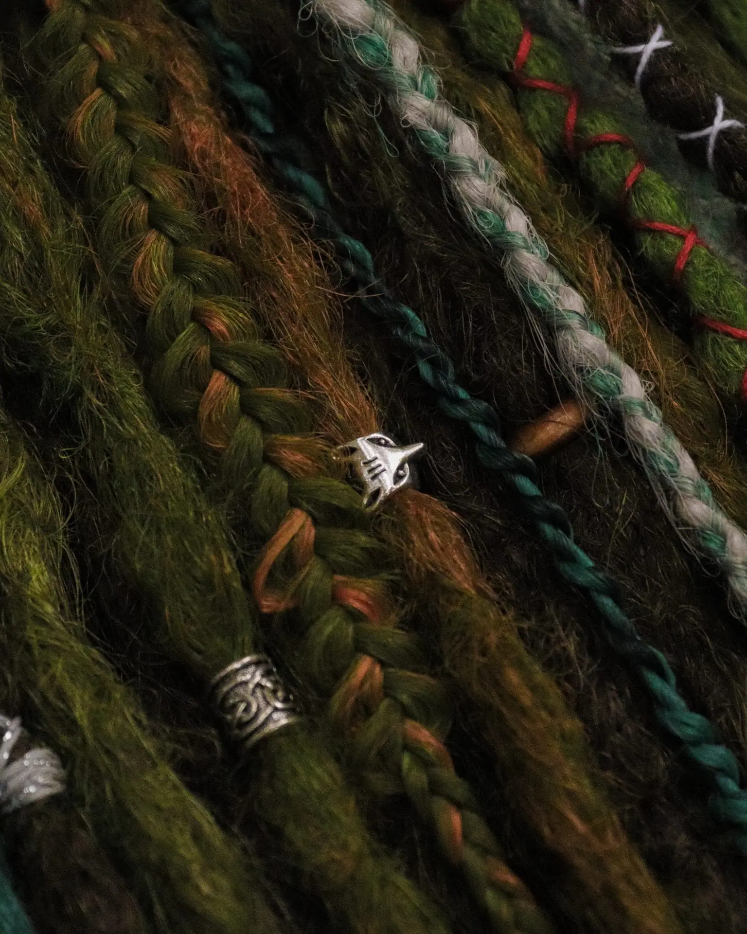 READY TO SHIP Forest de dreads, green and brown dreadlocks 5 READY TO SHIP Forest de dreads, green and brown dreadlocks - Image 5