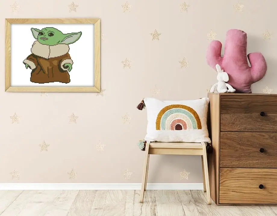 Cross Stitch Pattern Baby Yoda Grogu Mandalorian Star Wars Fandom 9 Cross Stitch Pattern Baby Yoda Grogu Mandalorian Star Wars Fandom - Image 9