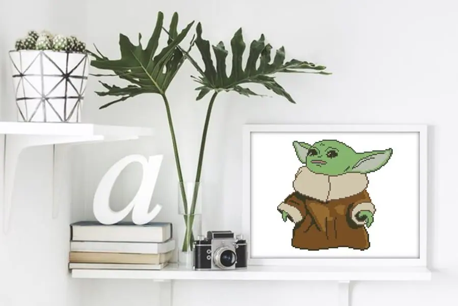 Cross Stitch Pattern Baby Yoda Grogu Mandalorian Star Wars Fandom 6 Cross Stitch Pattern Baby Yoda Grogu Mandalorian Star Wars Fandom - Image 6