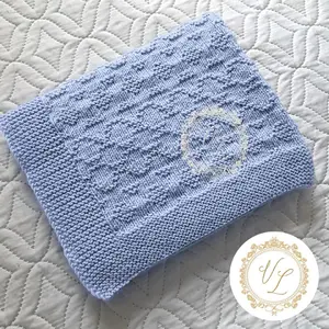Step-by-Step Knitting Pattern Baby Blanket | v14