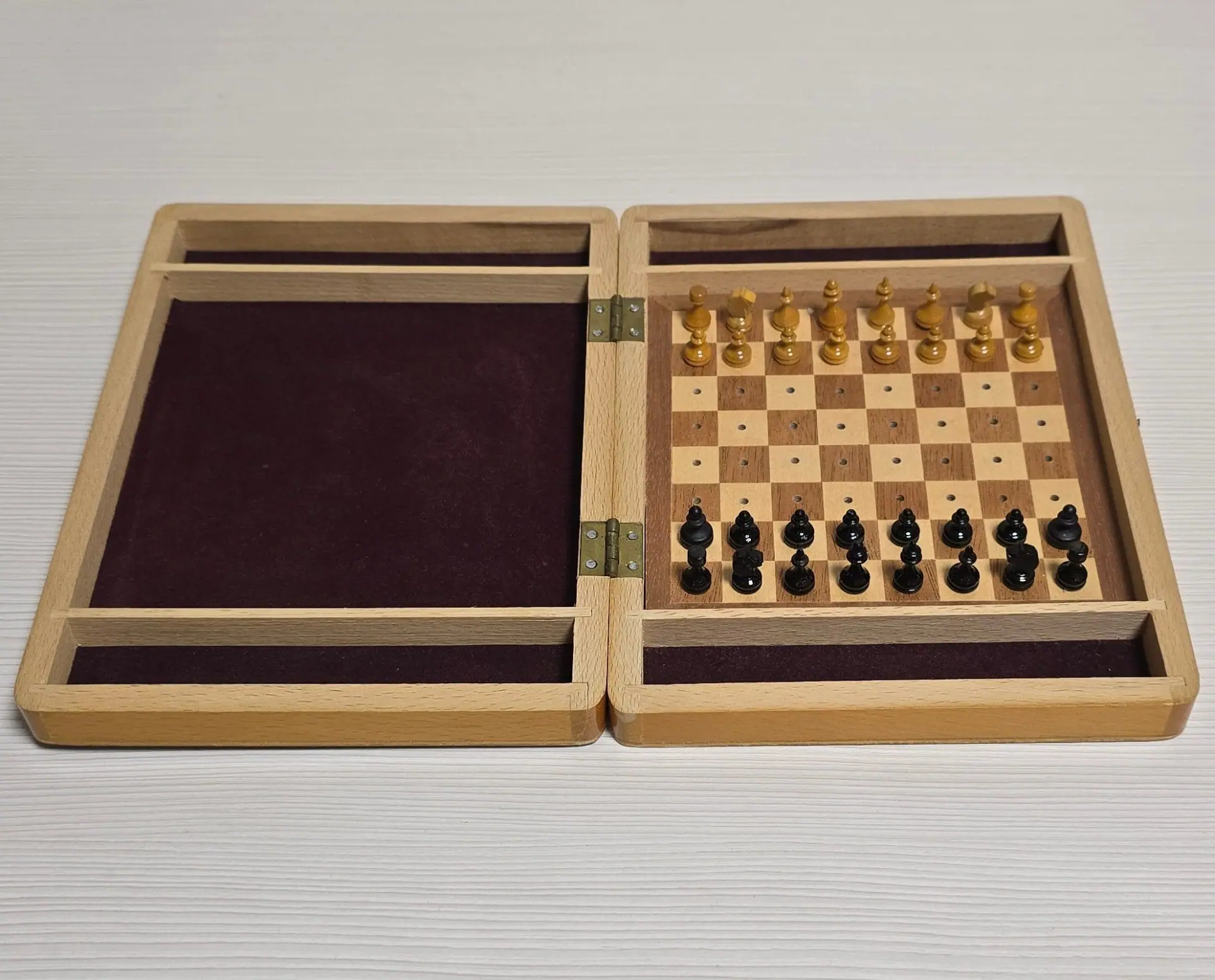 Vintage Soviet Wooden Travel Chess.Rare Russian Antique chess set 3 Vintage Soviet Wooden Travel Chess.Rare Russian Antique chess set - Image 3
