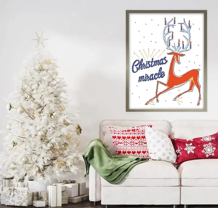 Cross Stitch Pattern Christmas Deer Xmas Winter New Year Decor 5 Cross Stitch Pattern Christmas Deer Xmas Winter New Year Decor - Image 5