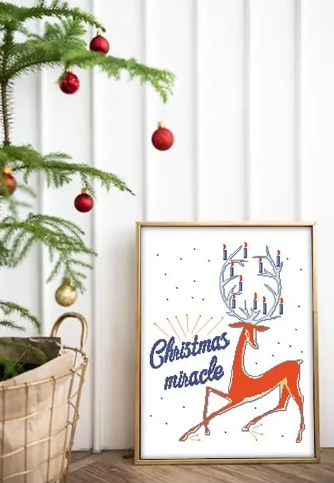 Cross Stitch Pattern Christmas Deer Xmas Winter New Year Decor 6 Cross Stitch Pattern Christmas Deer Xmas Winter New Year Decor - Image 6