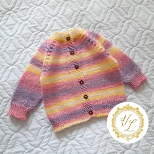Step-by-Step Knitting Pattern Baby Cardigan | V16