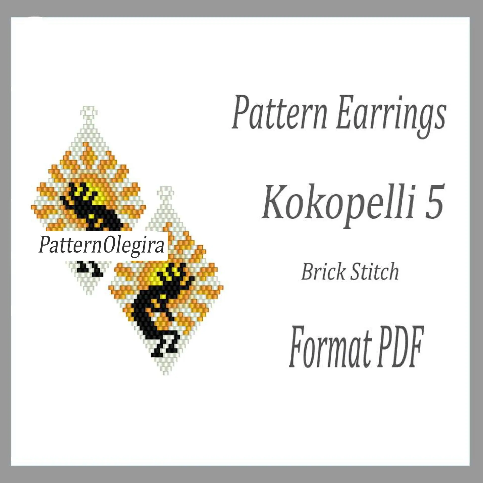 Kokopelli 5 Earrings bead pattern PDF Bead earrings pattern 1 Kokopelli 5 bead earrings patterns Beading patterns Beading earrings Olegirabeadpatterns
