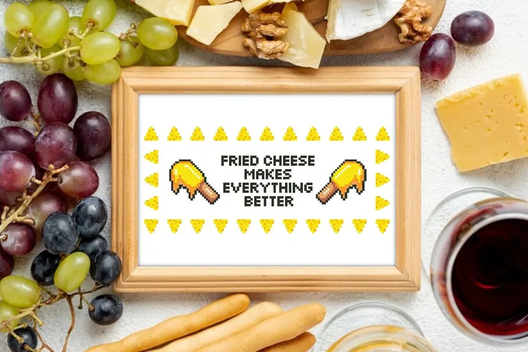 Cross Stitch Pattern Cheese Makes Better Funny Easy Home Decor 2 Cross Stitch Pattern Cheese Makes Better Funny Easy Home Decor - Image 2
