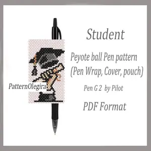 Student bead pen wraps patterns Student bead cover pen Beading patterns Olegirabeadpatterns