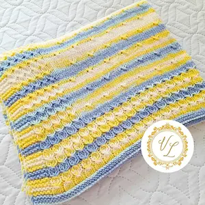 Baby Blanket Knitting Pattern | Step-by-Step Pattern | v52
