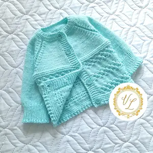 Step-by-Step Knitting Pattern Baby Cardigan | V19