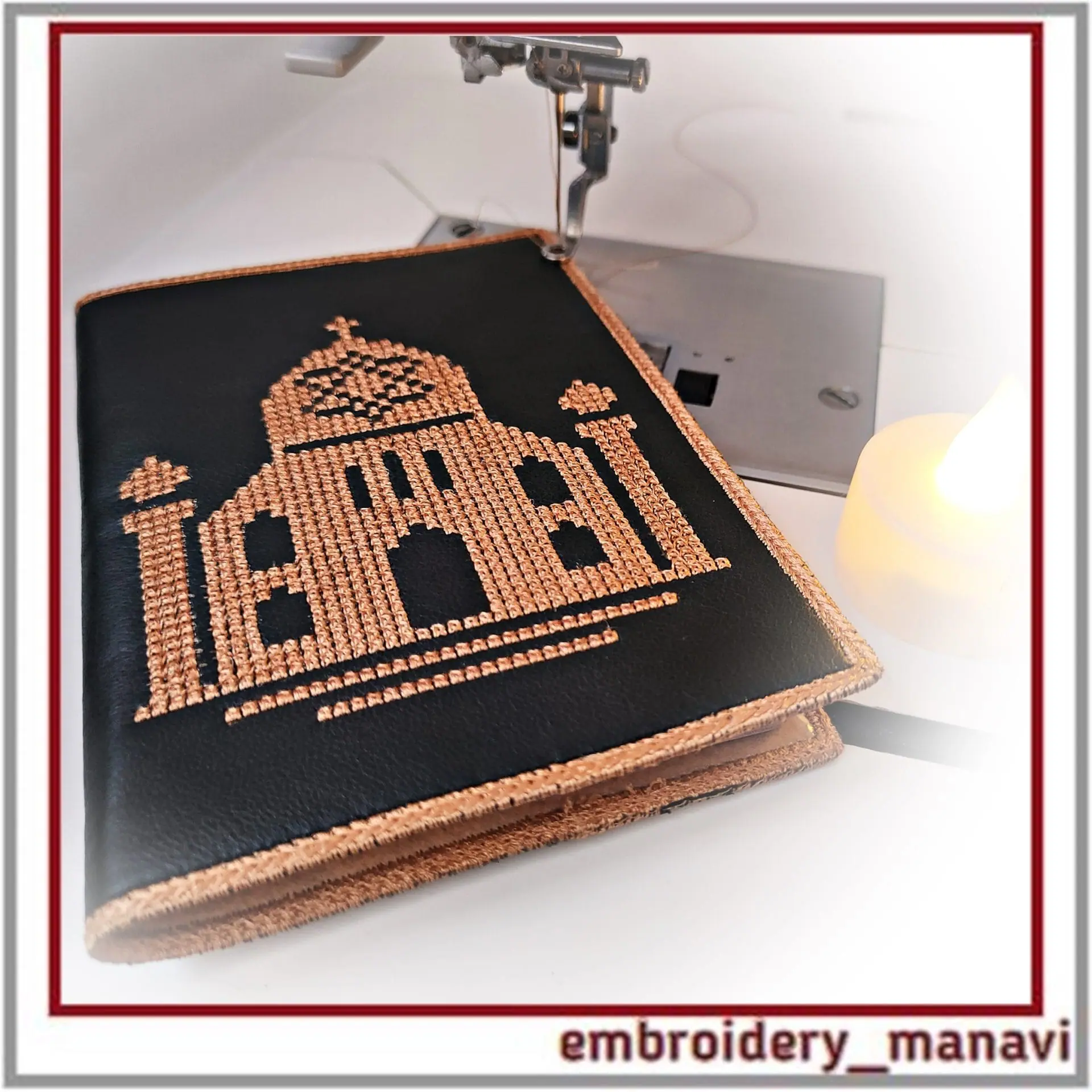 Jewish Synagogue Passport Cover ITH Machine Embroidery Set - Image 6
