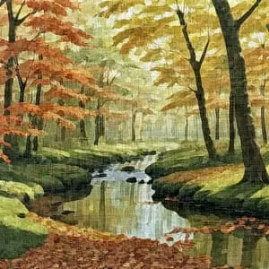 Painting - "Sunlit River''