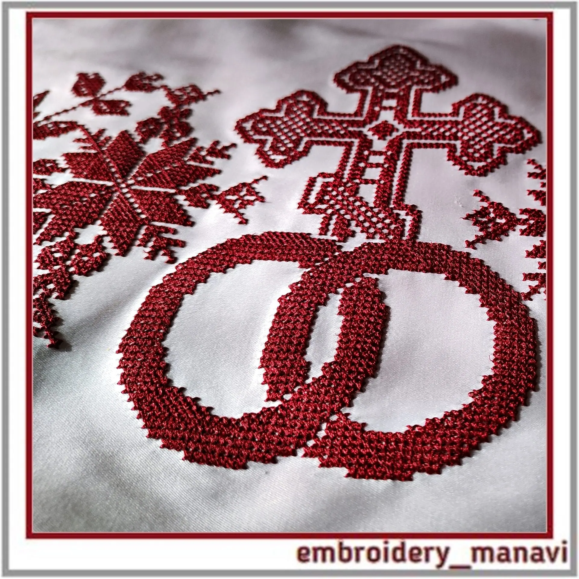 Wedding cross stitch FSL crochet embroidery design set 5 Wedding cross stitch FSL crochet embroidery design set - Image 5
