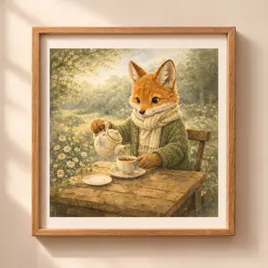 fox-tea-time-printable-wall-art