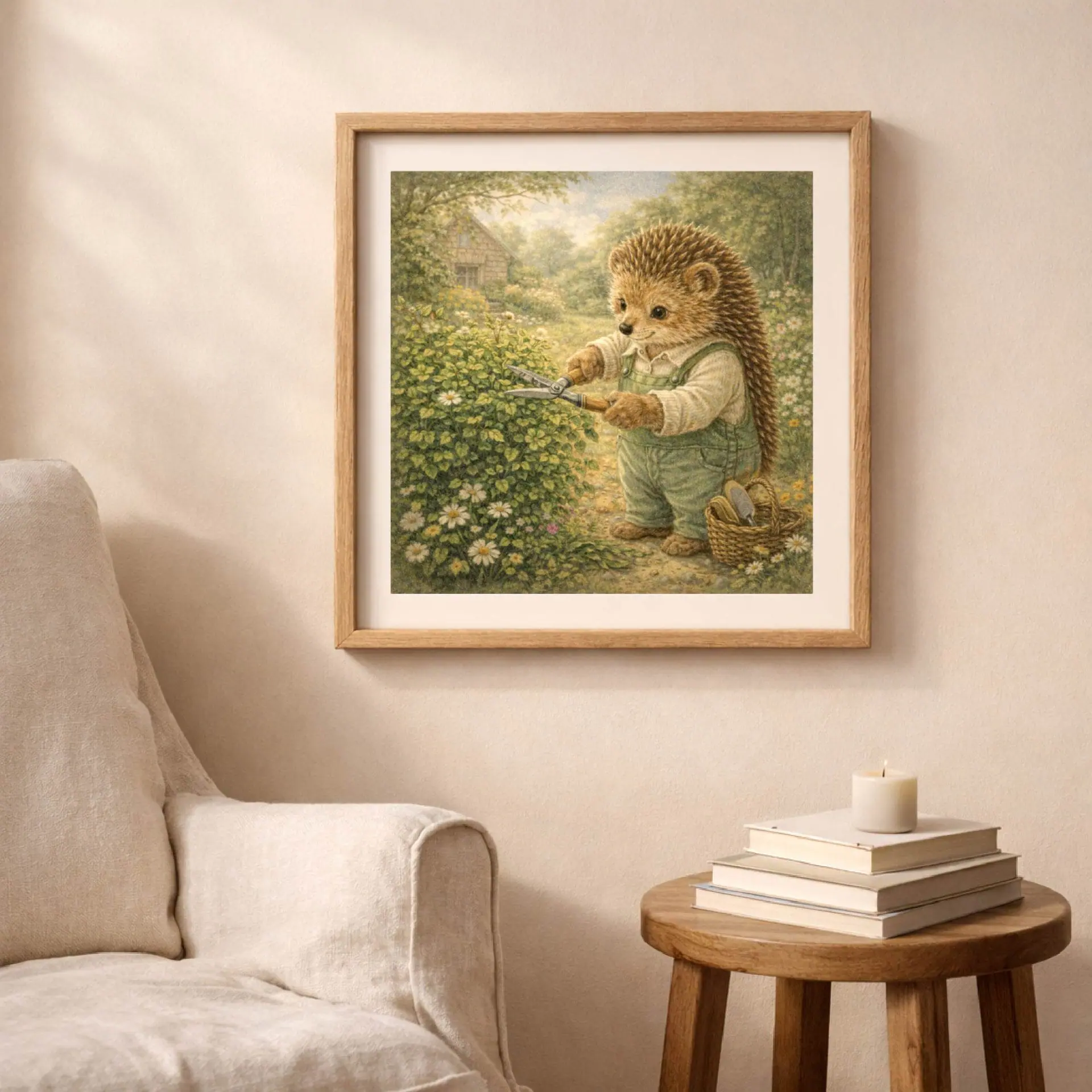 Hedgehog Gardener Printable Wall Art Cottagecore Decor 3 Hedgehog Gardener Printable Wall Art living room decor cottagecore garden illustration