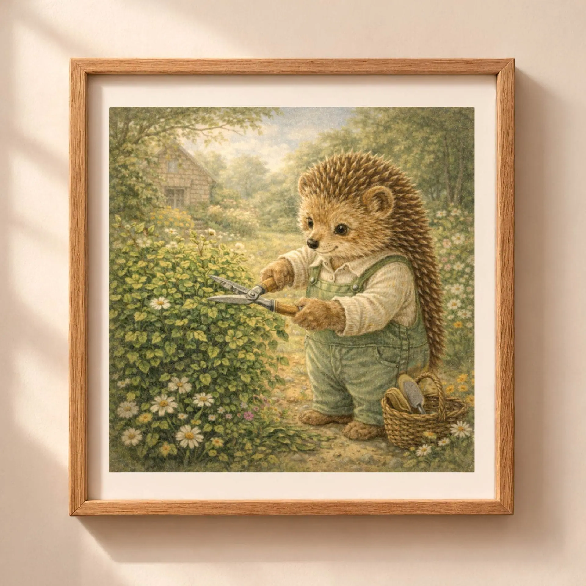 Hedgehog Gardener Printable Wall Art Cottagecore Decor 1 Hedgehog Gardener Printable Wall Art cottagecore garden decor woodland hedgehog illustration