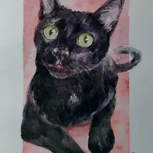 Sweet Benji Pet Portrait Watercolor Painting