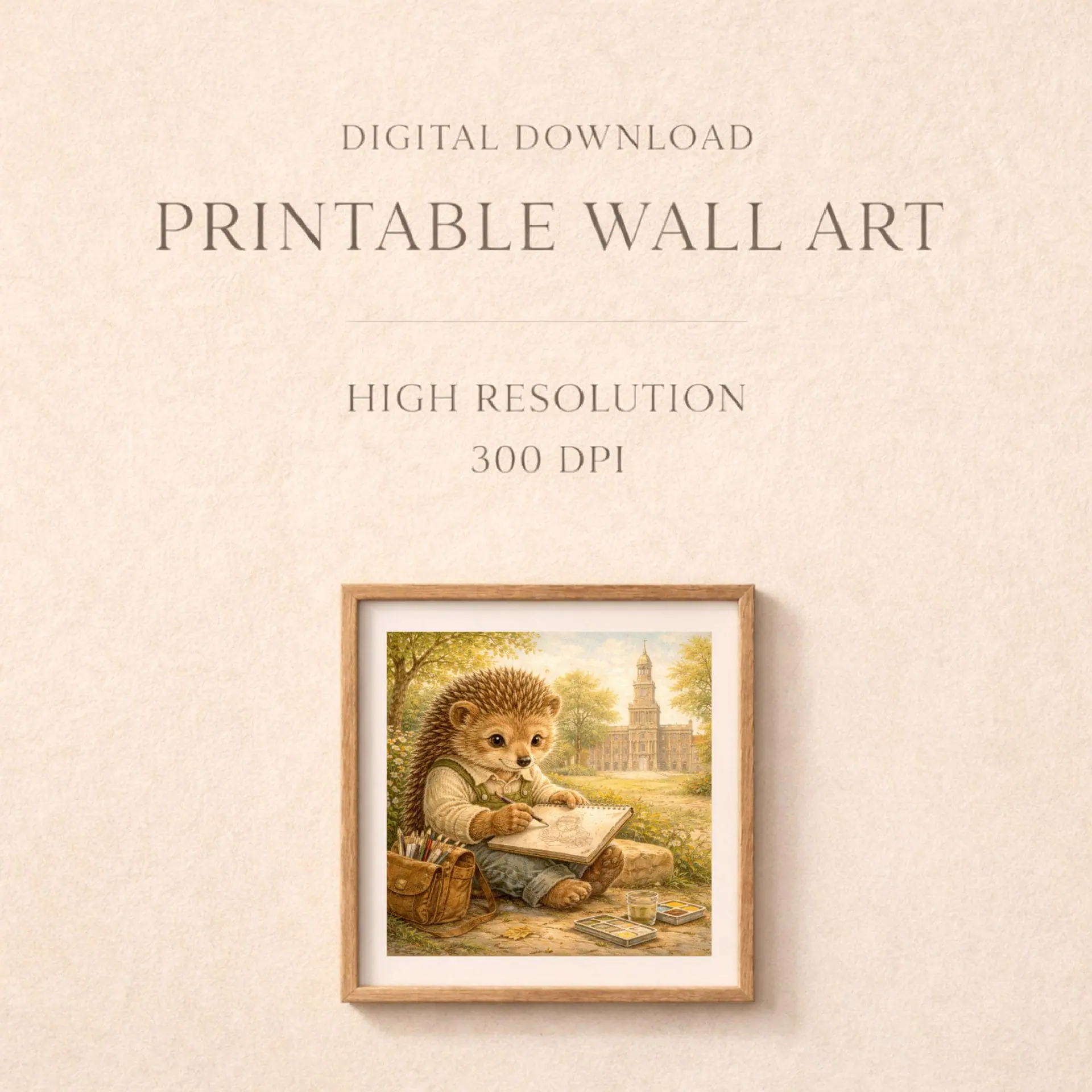 Hedgehog Philadelphia Printable Wall Art USA Travel Decor 5 Printable wall art digital download hedgehog Philadelphia high resolution 300 dpi