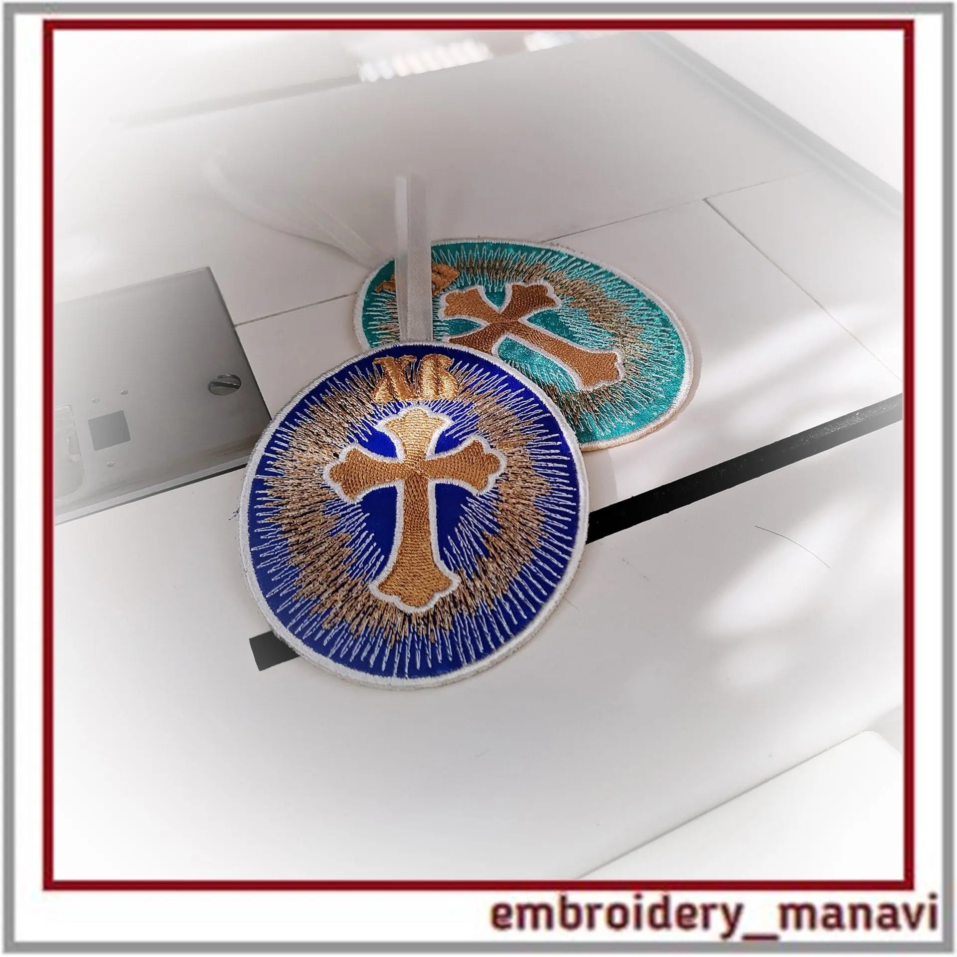 ITH Easter medallion pendant machine embroidery design gift 1 ITH Easter medallion pendant machine embroidery design for 4x4 hoop handmade gift pattern instant download by Embroidery Manavi 05